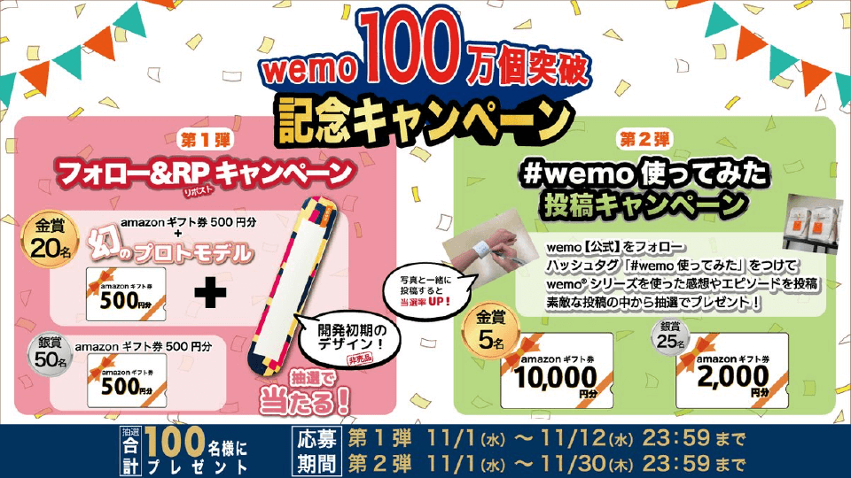 wemo 100万個達成記念キャンペーン